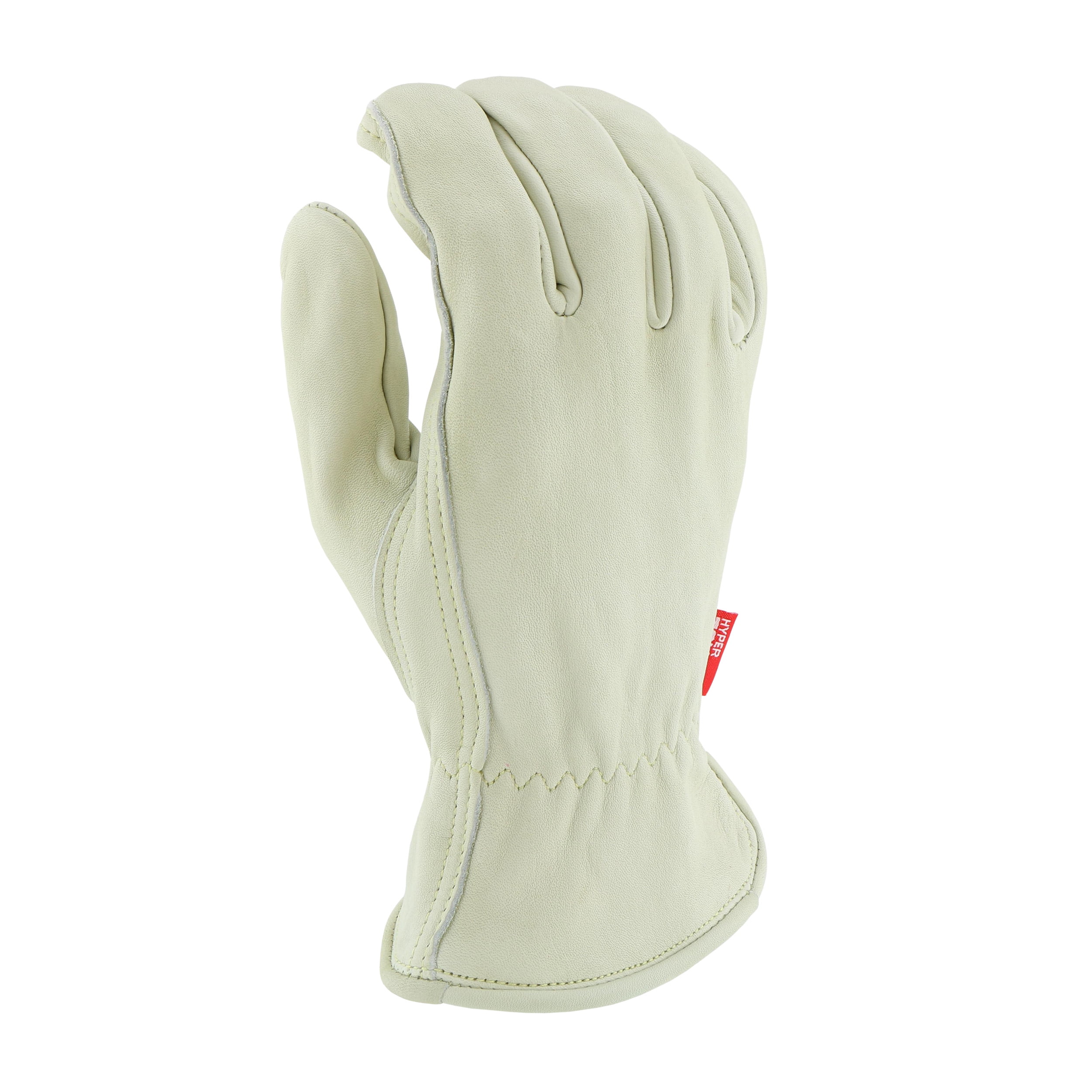 Durawear Leather Work Gloves, White Safety Cuff and Canvas Back | Mfg#  10-5050W