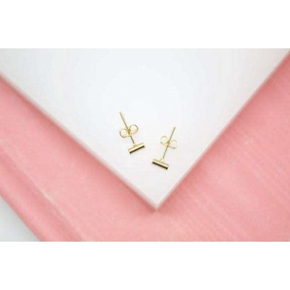 18K Gold Filled Bar Stud Earrings (L44A)(L50-51)
