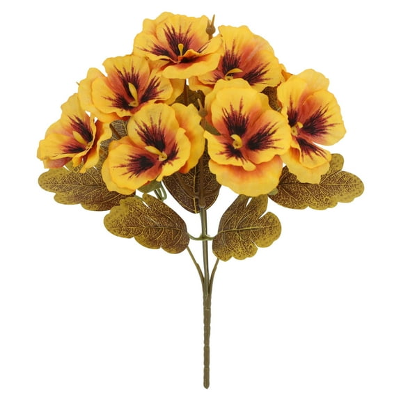 Darzheoy Artificial Pansy Flowers Faux Plastic Outdoor UV Resistant Silk Flowers for Window Box Porch Home Garden Wedding Farmhouse Decor