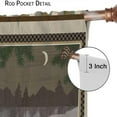 thumbnail image 5 of Rustic Cabin Curtain, Forest Bear Deer Wildlife Country Bath Curtains, Hunting Camping for Home Kitchen Livingroom Coffee Room Window Curtain 2Panel 42" W X 63" L, 5 of 6