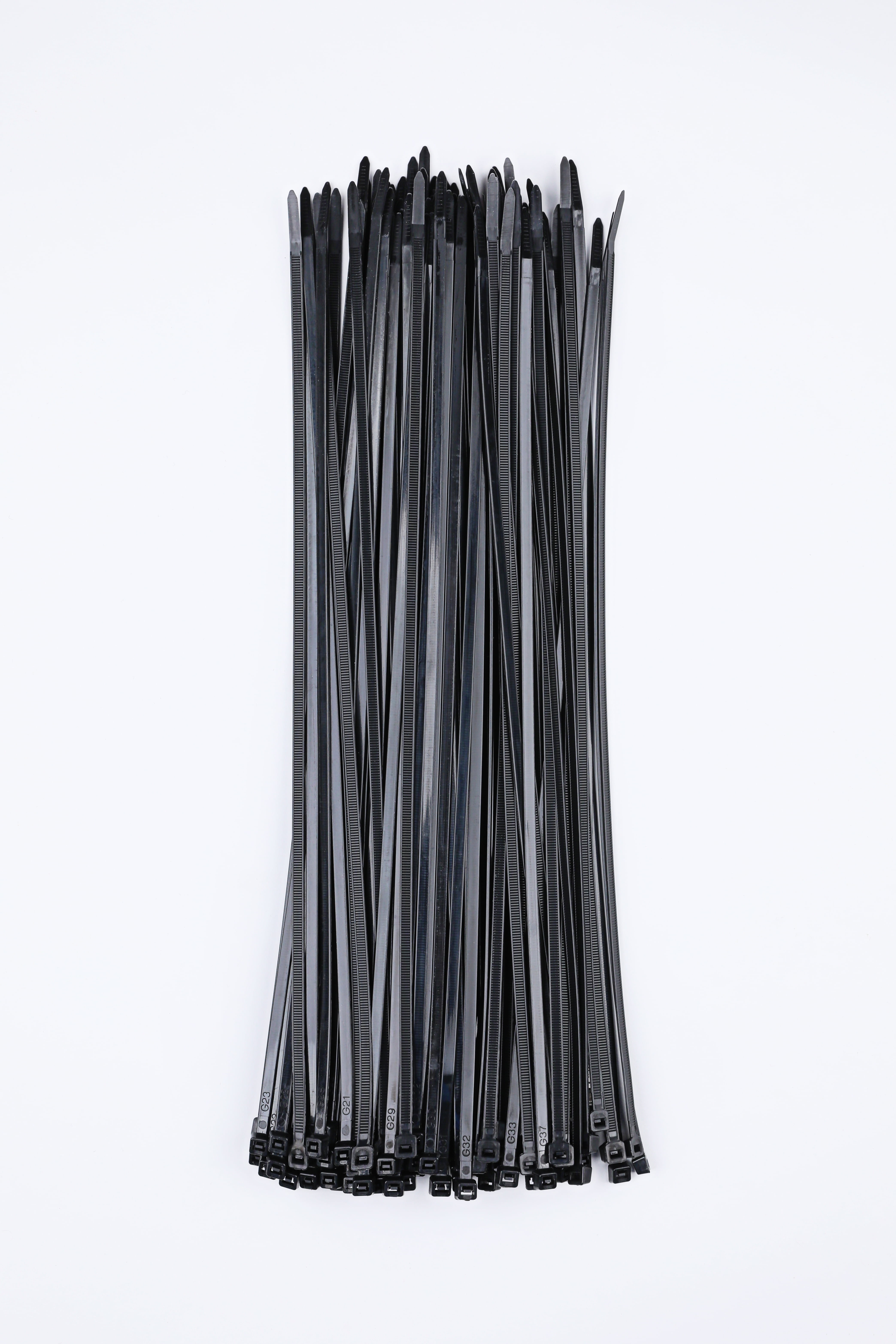 Hyper Tough 11 inch Cable Tie Uv Black 100Pcs