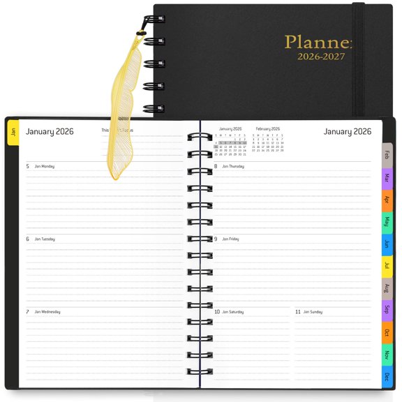 Planificador diario Winkooy 2026-2027 A5 semanal y mensual