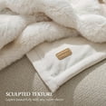 thumbnail image 2 of EVERGRACE Ultra Soft Luxury Fluffy Faux Rabbit Fur Throw Blanket, Thick Warm Bubble Throw for Bed, Cozy Plush Reversible Blankets for Couch, Chair, Sofa, Ivory White, 80x90 Inches, 870 GSM, 2 of 8