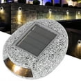 thumbnail image 3 of Spptty Pebble Shape Lamp Solar System Stone Light For Outdoors Garden Landscape, LED Lightning Wireless Waterproof White Light, 3 of 8