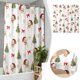 thumbnail image 2 of Cortinas de Papá Noel para el hogar, adecuadas para salas de estar, estilo rural, paisaje invernal, cortinas con estampado de Papá Noel, translúcidas, 2 of 7