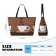 thumbnail image 4 of Fotbe Coffee Cafe Cup Bolsa de Viaje para Playa - Resistente al Agua, Bolsa Tote de Gran Capacidad y Ligera con 7 Bolsillos para Mujeres y Hombres, 4 of 7