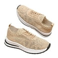 thumbnail image 6 of YLYL Women's Sneakers Casual Slip-On Lace-Up Hollow Out Crochet Lightweight Breathable Comfortable Walking Shoes, 6 of 9