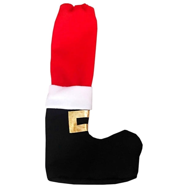 Fundas navideñas para patas de sillas, funda navideña para silla, calcetines, adornos para el hogar, zapatos, protectores de suelo para comedor,