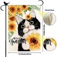 thumbnail image 6 of Hello Summer Cat Small Garden Flag 12.5 x 18 Double Sided, Welcome Spring Summer Sunflowers Burlap Garden Yard House Flags Outside Outdoor Summer Porch Lawn Decoration, 6 of 6