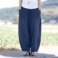 thumbnail image 2 of Women’s Pants Wide Leg Dress Pants Baggy Blue Pants Womens Pants Casual Comfortable Work Pants Vacation Outfits for Women, 2 of 5