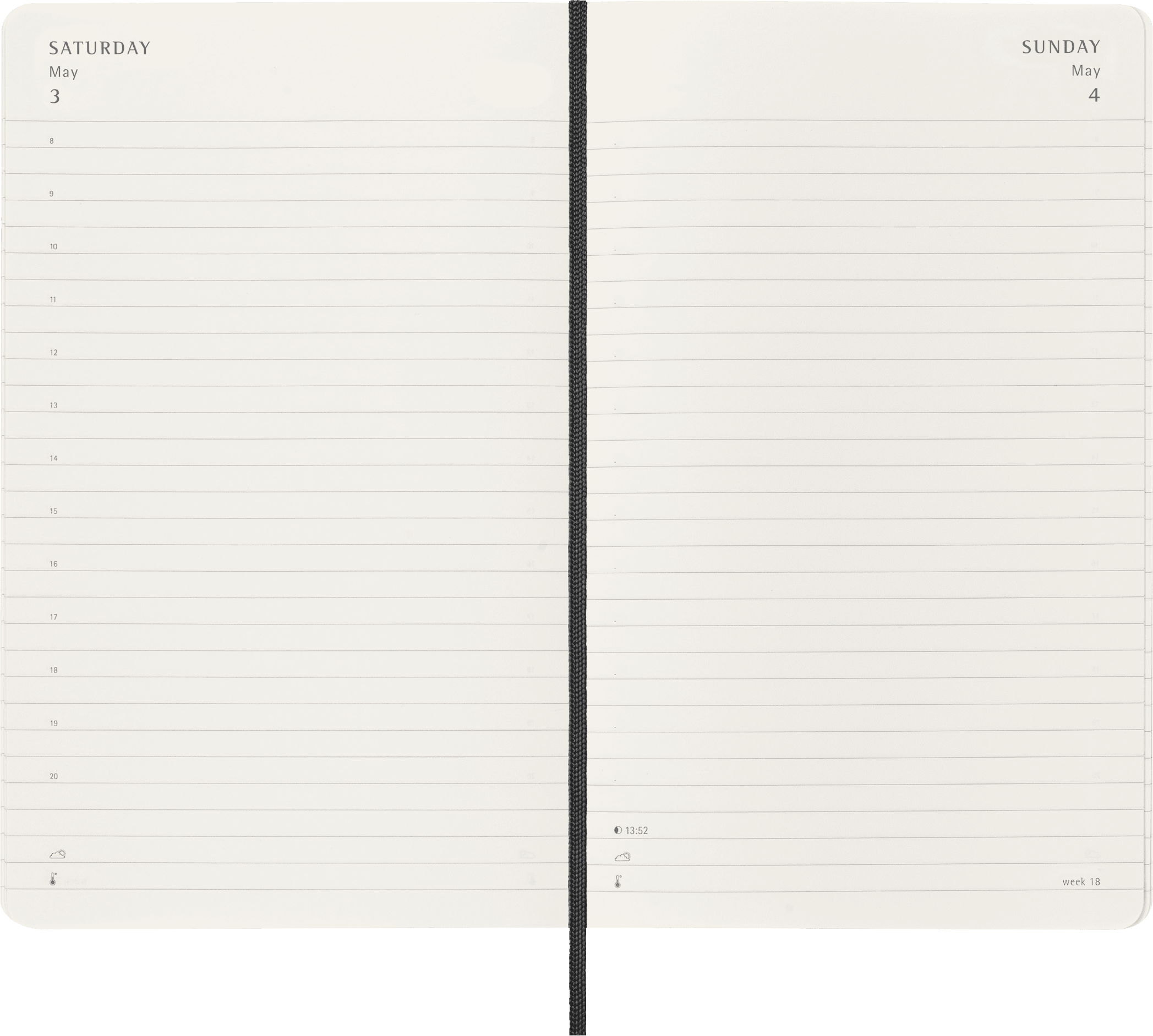Moleskine Classic 18 Month 2024-2025 Daily Planner, Soft Cover, Large (5" x 8.25"), Black, 608 Pages
