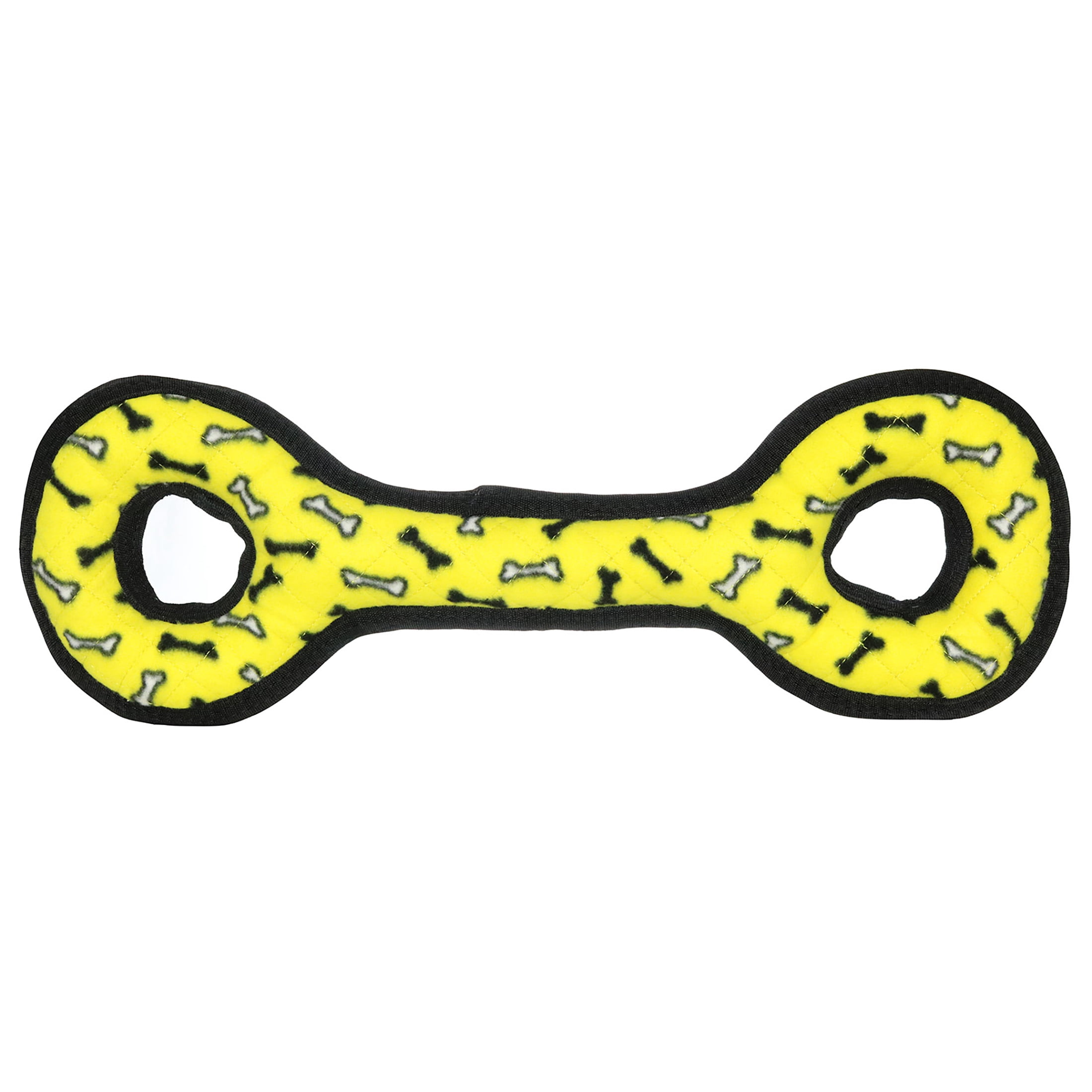 Tuffy Ultimate Tug-O-War Yellow Bone Durable Plush Squeaky Dog Toy