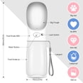 thumbnail image 3 of 550ml Dog Water Bottle, Portable Travel Water Bottle with Cap Button for Dogs Cats Pets BPA Free, 3 of 5