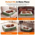 thumbnail image 5 of Small Pet Bed Orthopedic for Cat Dog Four-Sided Bolster Cushion with Waterproof Removable Washable Cover Pet Sofa Green, 5 of 10