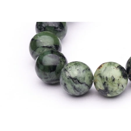 - Round - Shaped Moss Agate Beads Semi Precious Gemstones Size: 14x14mm Crystal Energy Stone Healing Power for Jewelry Making