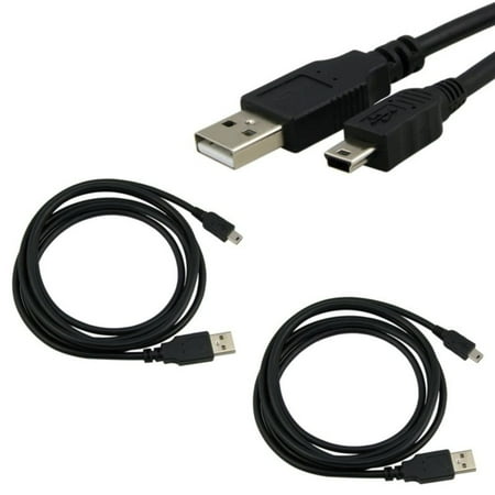 Insten 2-pack 6ft 6' USB Charger Cable for Sony PS3 Controller (USB A to Mini B 5-pin cord)