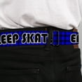 thumbnail image 4 of Buckle-Down Belt, Seatbelt Buckle Belt, Eat Sleep Skate Buffalo Plaid Blue, 34 to 52 Inches, 4 of 9