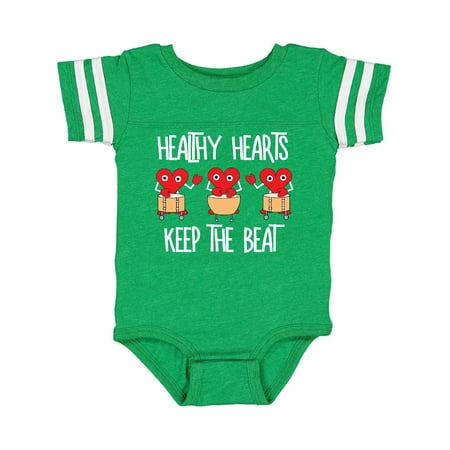 

Inktastic Healthy Hearts White Text Gift Baby Boy or Baby Girl Bodysuit