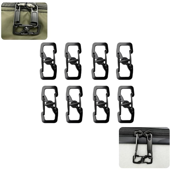 XHJRI Locking Anti Theft Zipper Clips, Travel Essentials for Luggage Backpack