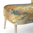 thumbnail image 5 of Designart "Exquisite Evening Glow Vintage Gold On Teal I" Upholstered Modern Geometric Accent Chair and Modern & Contemporary Arm Chair - Multiple Color & Pattern, 5 of 7