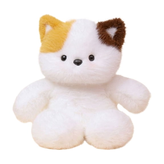 Plush Pillow Calico Cat Stuffed Toy 17.7 Inch Soft Cuddle Plush Toy For Home Decoration Kids Companion Gift 1 Piece