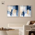 thumbnail image 3 of Soothing Depths Shadowbox Print Blue And Sage Wall Decor Set by Art Remedy, Blonde Frame, 24 x 24, 3 of 6