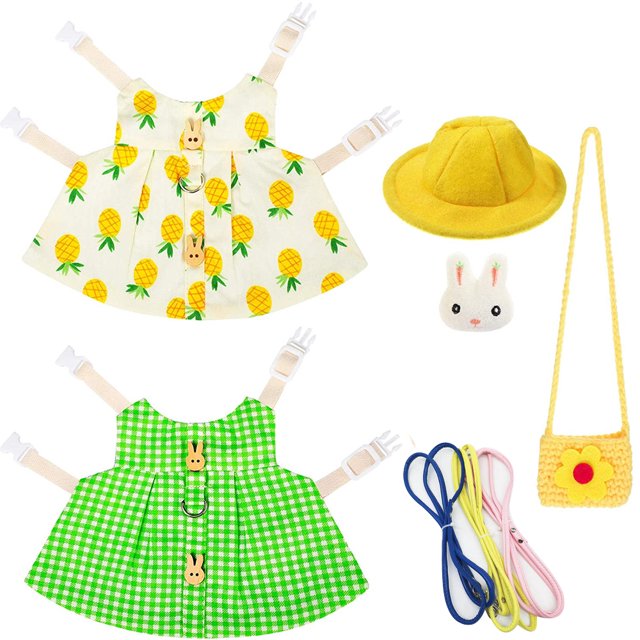 Conjunto de piezas de chaleco y correa de arnés de animales pequeños, chaleco de arnés de pecho para mascotas pequeñas, chaleco para caminar para conejo, hurón, conejo, taza de té, caniche, gatito Ormromra 220891-1