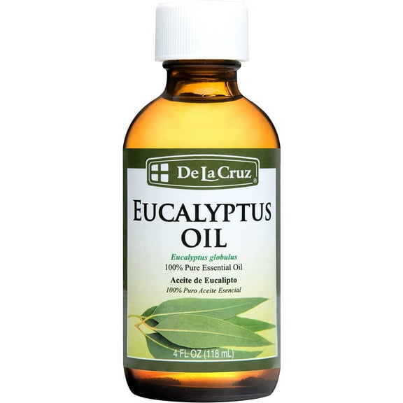 De La Cruz Eucalyptus Essential Oil, 100% Pure for Aromatherapy Diffuser, 4 fl oz
