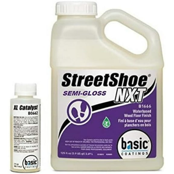 Basic Coatings STREETSHOE Waterbased Wood Floor Finish Semi-Gloss 1 Gallon