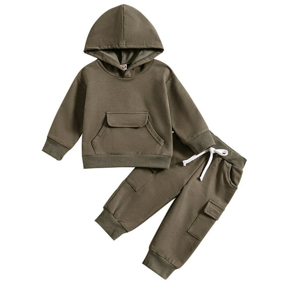 Zshosam Boys Outfits Sets Fall Boys Clothes Long Sleeve Hooded Pullover Colorblock Sweatshirt   Pants 2pcs Fall Winter Outfit Set Size 2T 3T,(Grey 2-3 Years)
