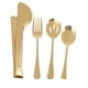thumbnail image 1 of GOOHOCHY 4 pinzas de acero inoxidable duraderas para alimentos, pinzas para alimentos, cucharas y tenedores (dorados), 1 of 7