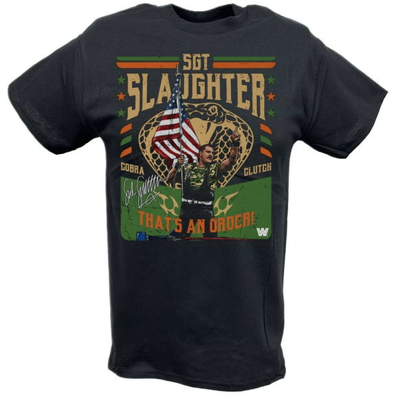 Sgt Slaughter Cobra Black T-shirt