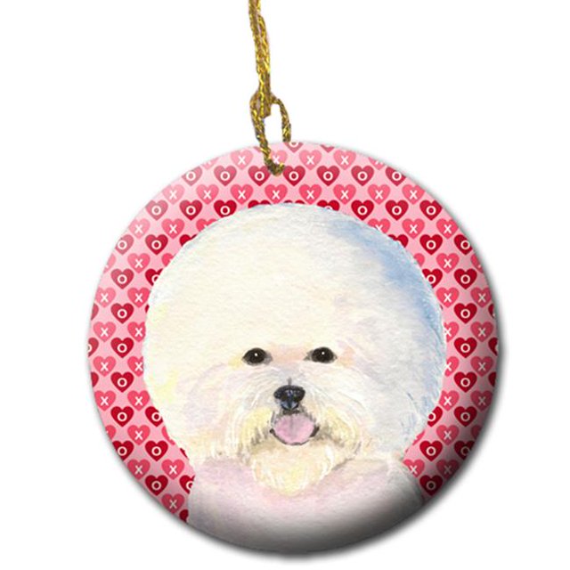 2.81 x 2.81 in. Bichon Frise Ceramic Ornament