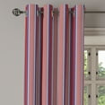 thumbnail image 2 of Ambesonne Stripes Grommet Curtain, Vertical Barcode Lines, 50" x 96", Ruby Navy Blue Grey, 2 of 6