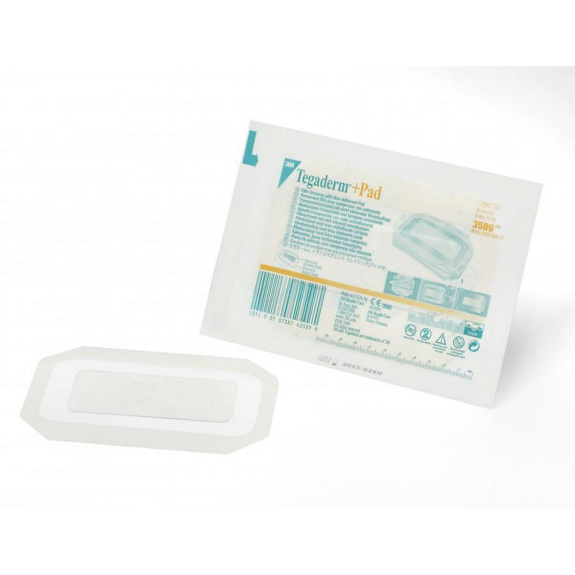 3M Tegaderm +Pad Film Dressing, 3.5 x 6 Inch, 25 Count