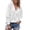White, variant on Women's Cozy Lightweight Long Sleeve Crewneck Top For – Relaxed Fit Solid Color Sweatshirt Style Knit Tee