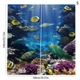 thumbnail image 4 of Kearding Cortina de ventana de 2 uds, cortinas con estampado Tropical de peces marinos, cortinas de tela, accesorios interiores, baño para el Sombras de ventana, 4 of 6