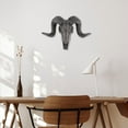 thumbnail image 4 of Curled Wall Sculpture, Crafts Sheep Skull Head Wall Decoration Wildlife Wall Statue Decor for Corridor Wall Artwork Macarena Estatua de pared de cabeza de oveja, 4 of 8