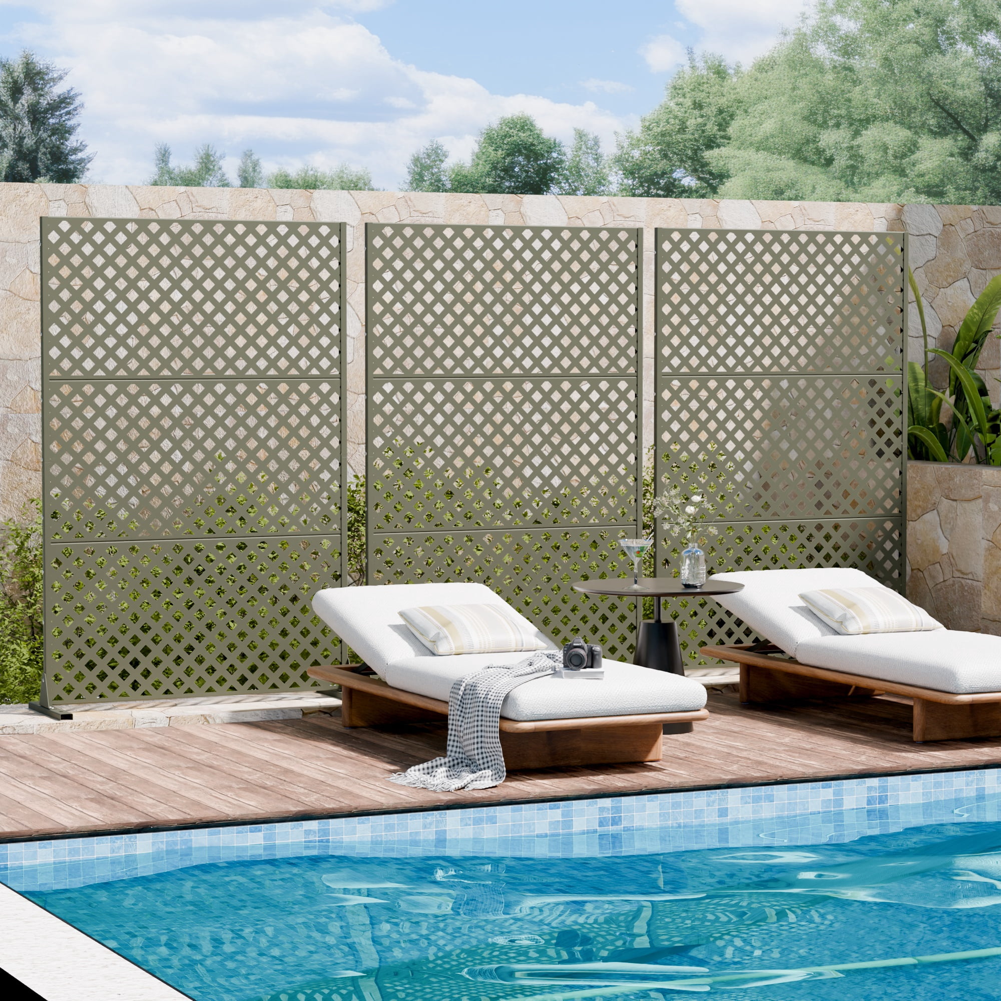 Metal Privacy Screen Fence Panel with Stylish Pattern