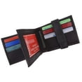 thumbnail image 5 of Mens Genuine Leather Wallet Euro Traveler Style with Center Flip ID Window 2152, 5 of 20