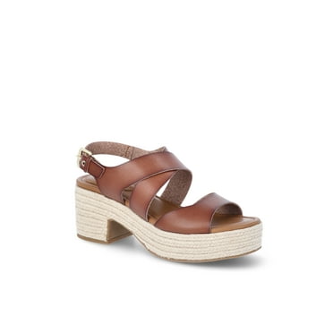Free Assembly Women's Strappy Platform Block Heel Sandals