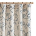 thumbnail image 1 of Cortinas Jinchan con forro floral, mezcla de lino, 160 x 160 cm, color azul x2, 1 of 7