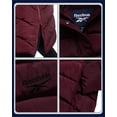 thumbnail image 4 of Chaqueta puffer maxi para mujer Reebok, larga e утепlada, color borgoña, talla L, 4 of 7