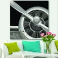 thumbnail image 2 of Designart 'Travel by Air Grey Plane' Vintage Transportation Premium Canvas Wall Art, 2 of 3