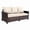 Beige, variant on Outdoor Sofa, 3-Seat PE Rattan Couch, Beige