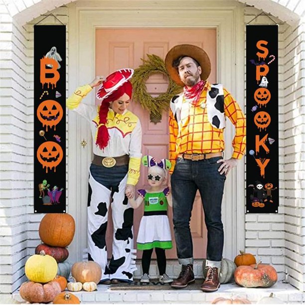 Fiudx Liquidación De Pegatinas De Pared Decoración De Cortina De Halloween, Pintura Colgante De Puerta, Decoración De Bandera Colgante Ofertas Relámpago