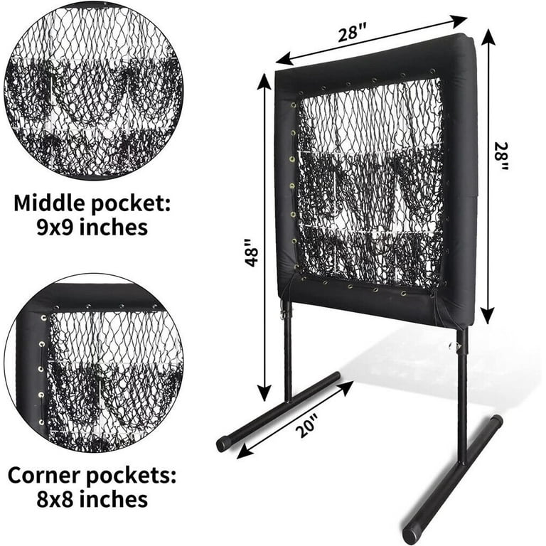 LINKPAL Pocket Pitching Net 9 Hole Pitching Target Strike Zone for