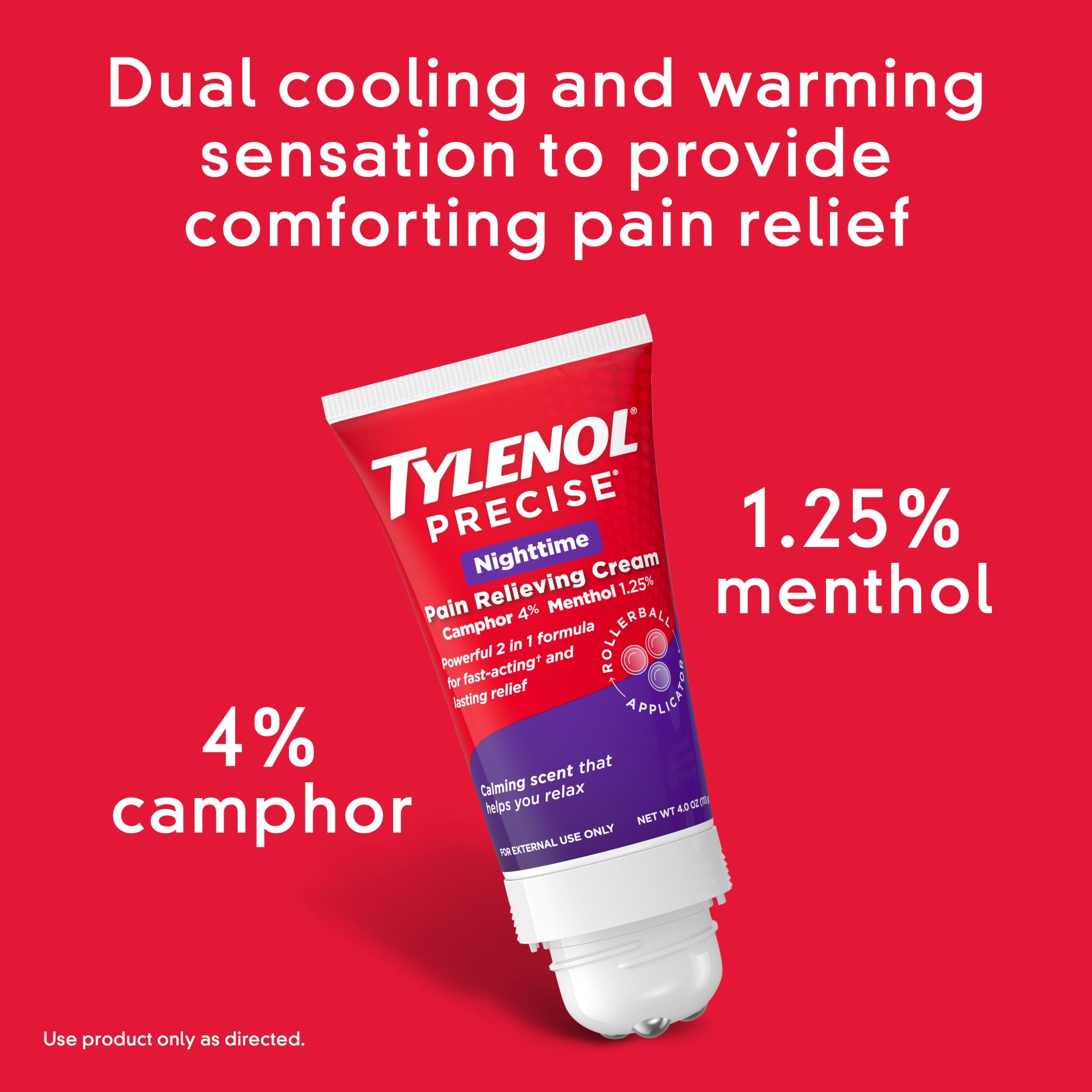 Tylenol Precise Nighttime Pain Relieving Cream, Calming Scent, 4 oz