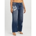 thumbnail image 6 of Jessica Simpson Women's Plus Rosa Print Mid Rise Relaxed Straight Leg Jeans, 32.5" Inseam, Sizes 16W-24W, 6 of 6