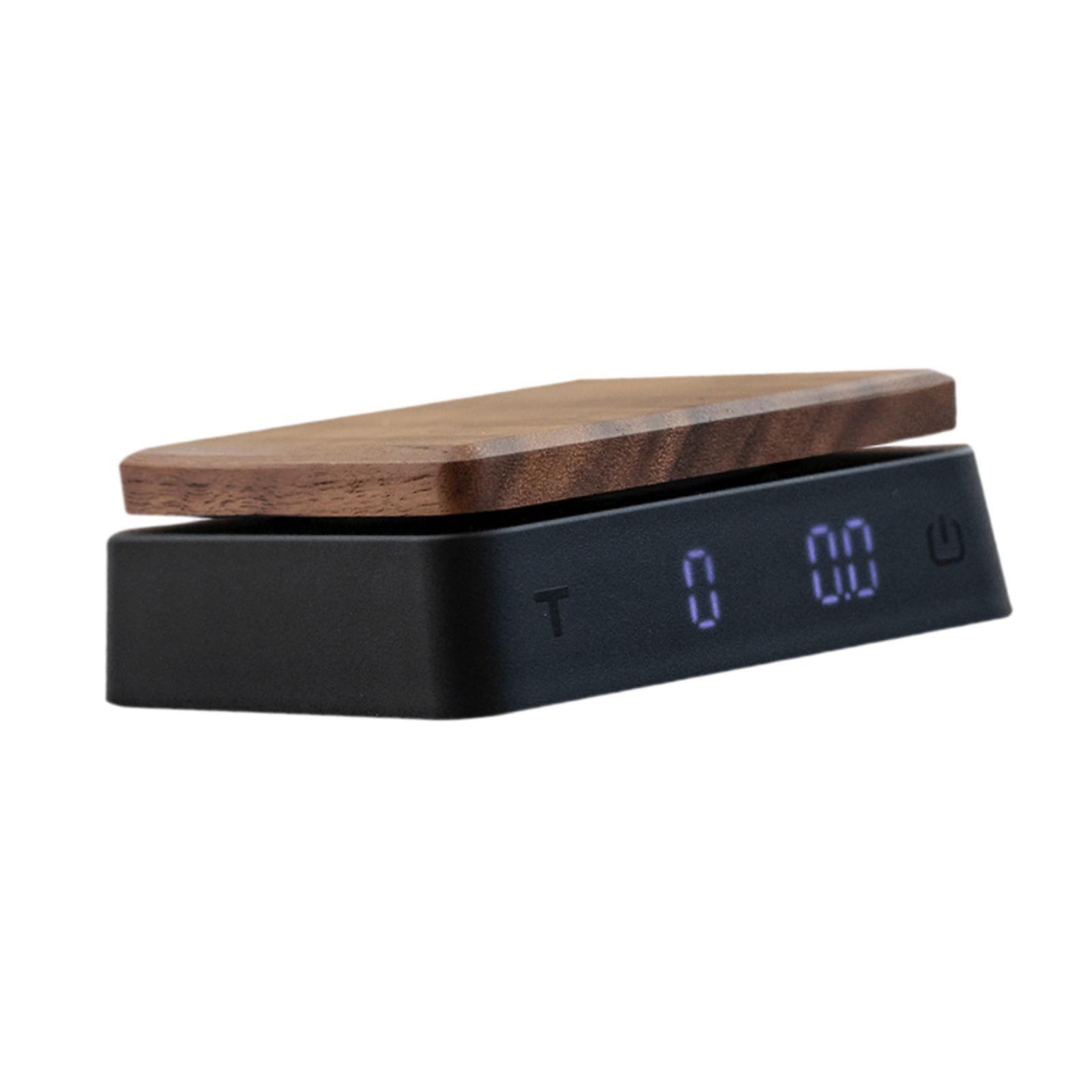 TISHITA Coffee Scale with Timer Electronic Weighing Scale Portable Save Space Compact Kitchen Coffee Scale Espresso Scale for Kitchen Black